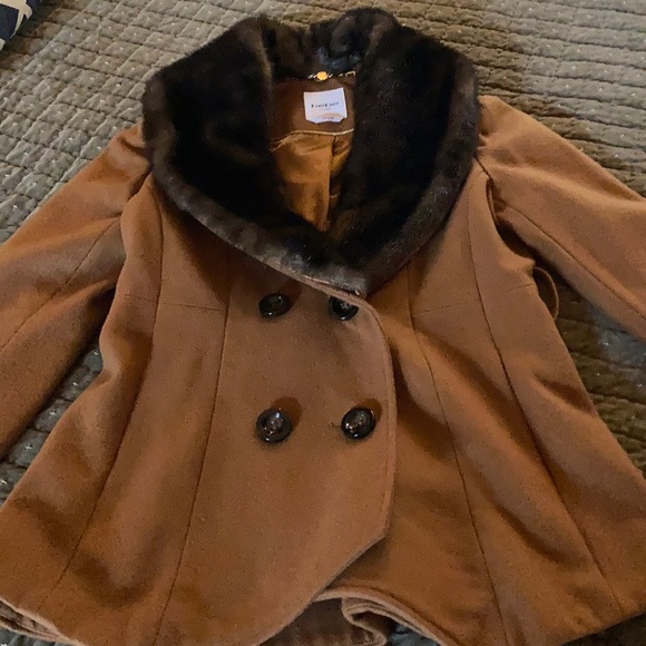 bebe Jackets & Blazers - Winter Coat with removable faux fur collar